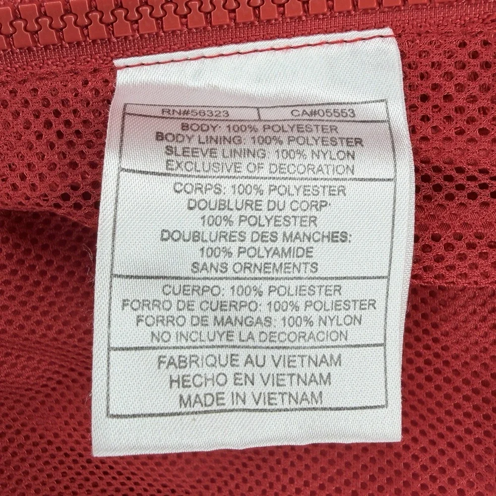 Nike Baseball Short Sleeve Batting Jacket Men XL Red V Neck Pullover Windbreaker - Picture 6 of 8